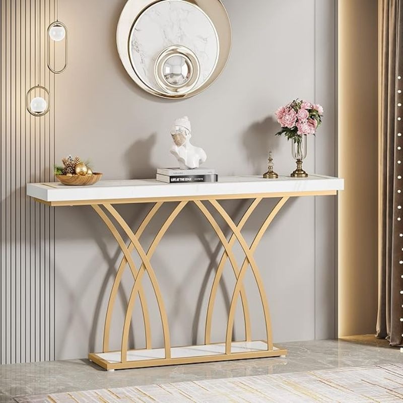 white console table